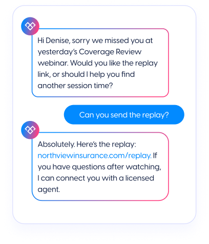 Follow up with no-shows or undecided registrants