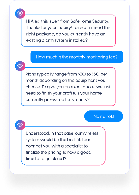 Handle natural replies