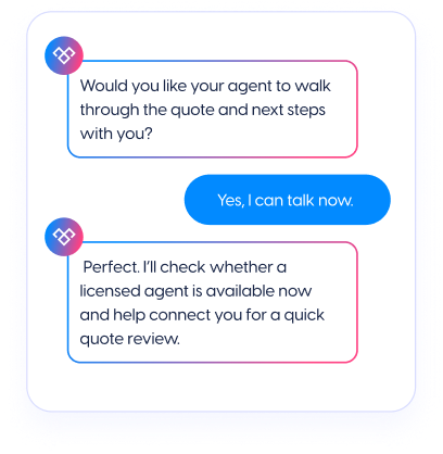 Move interested prospects to an agent conversation