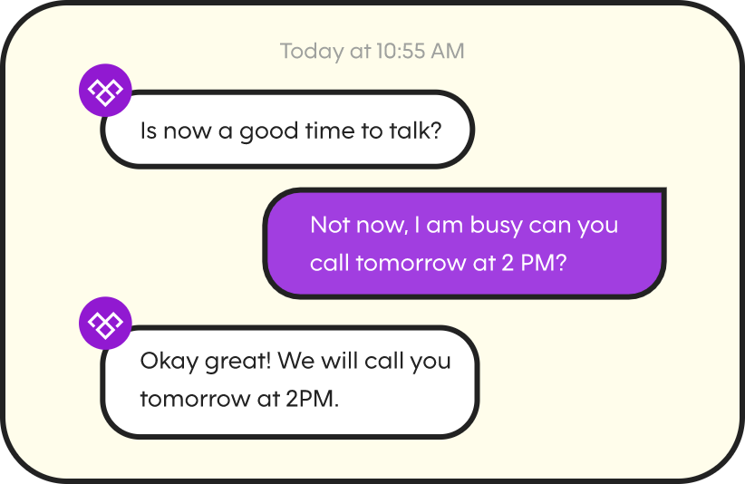 Sends Them A Text To Schedule A Meeting
