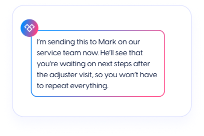 Route claim concerns to the right person with context