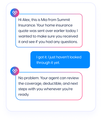 Start the follow-up right after the quote is delivered