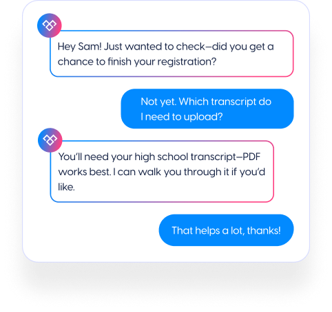 Engage applicants